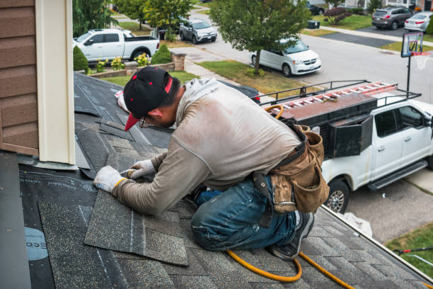 Professional Emergency Roof Repair technician working in Eleva, WI